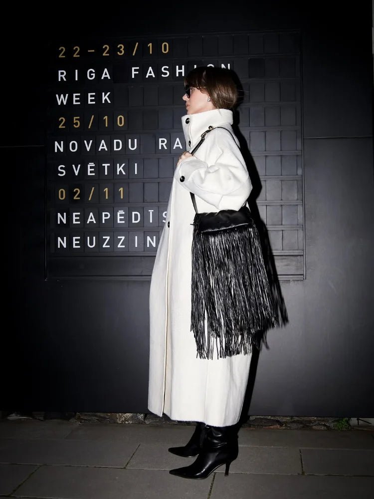 Manteau long à col montant Julia