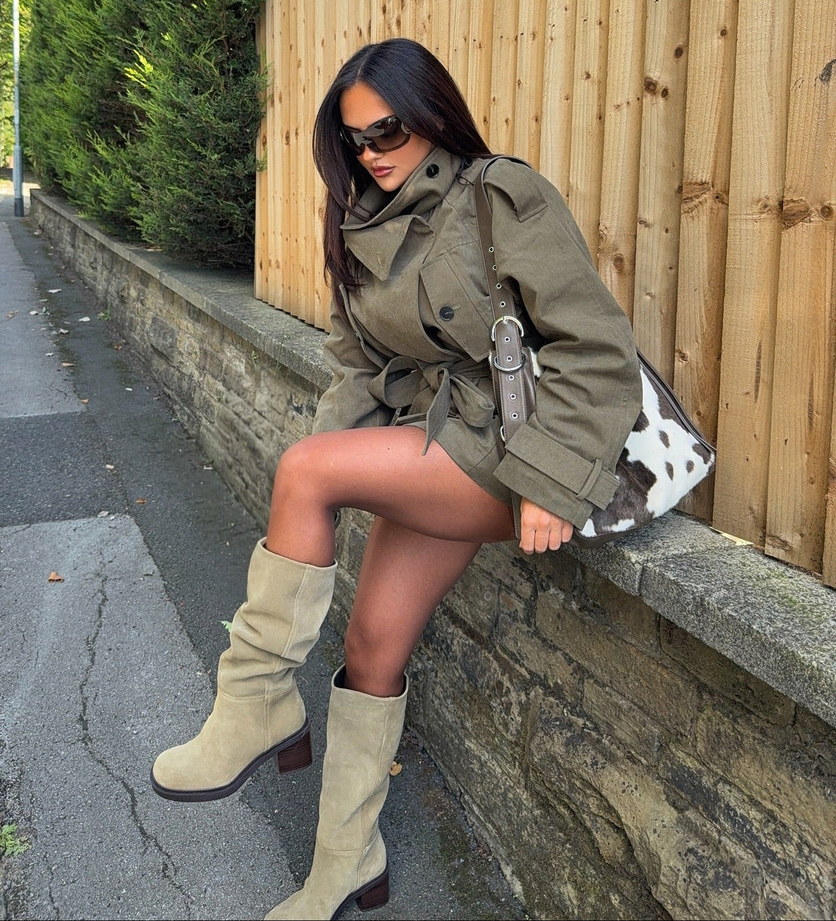 Veste coupe-vent avec ceinture Kendra