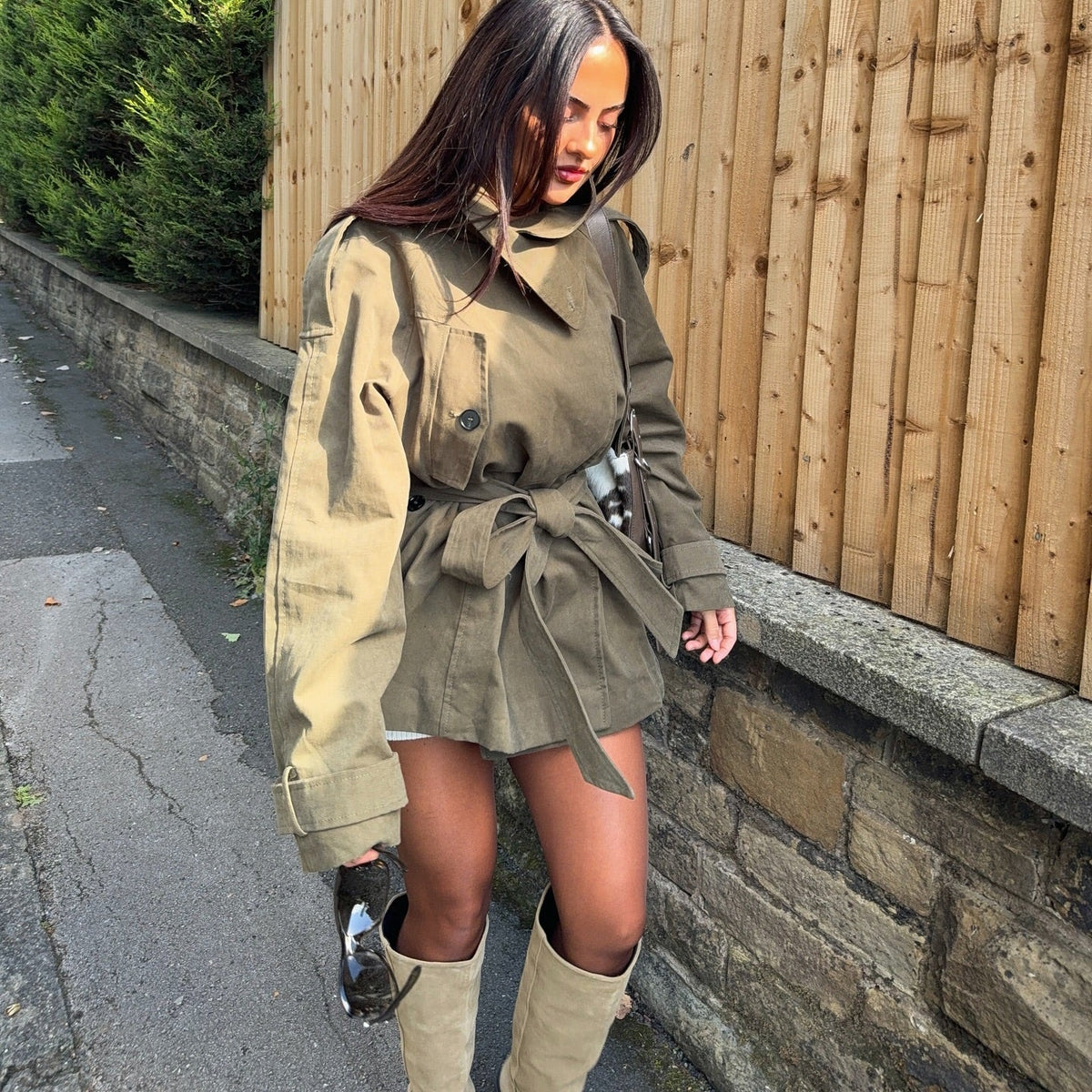 Veste coupe-vent avec ceinture Kendra
