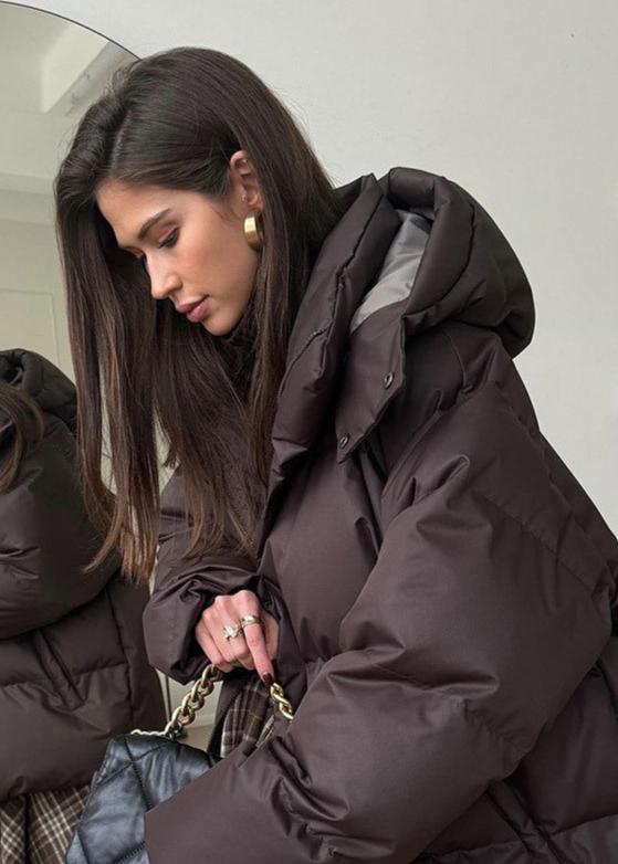 Leila Manteau matelassé oversize à capuche amovible