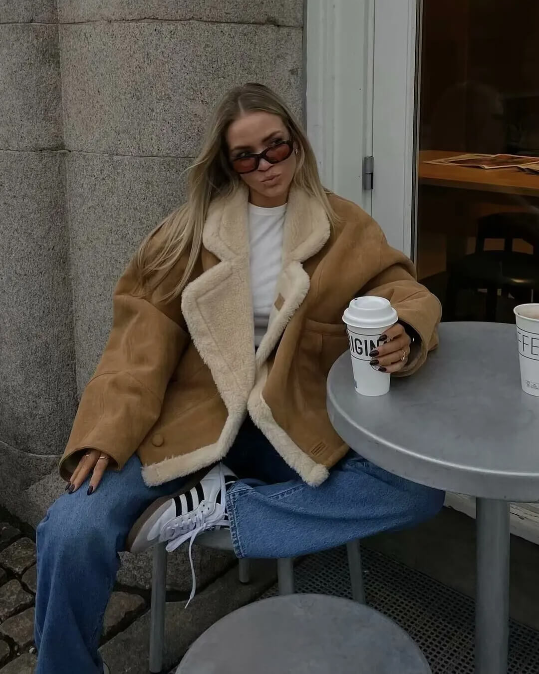Veste en similicuir Leona