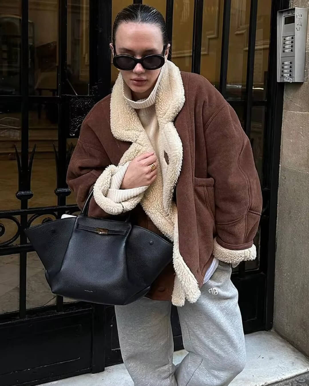 Veste en similicuir Leona