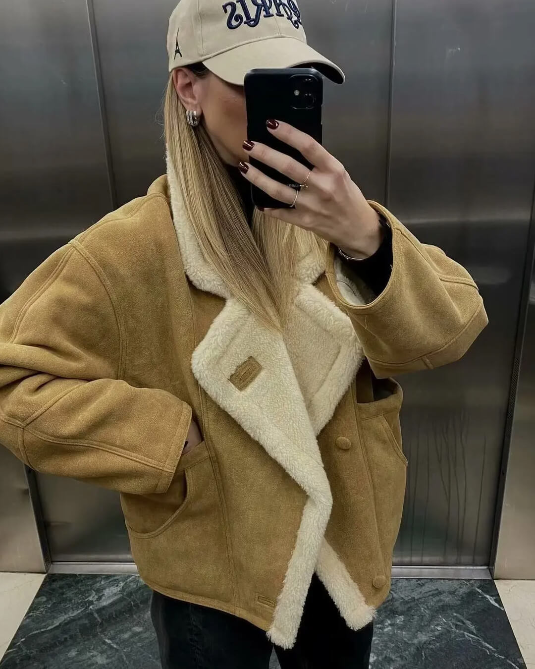 Veste en similicuir Leona