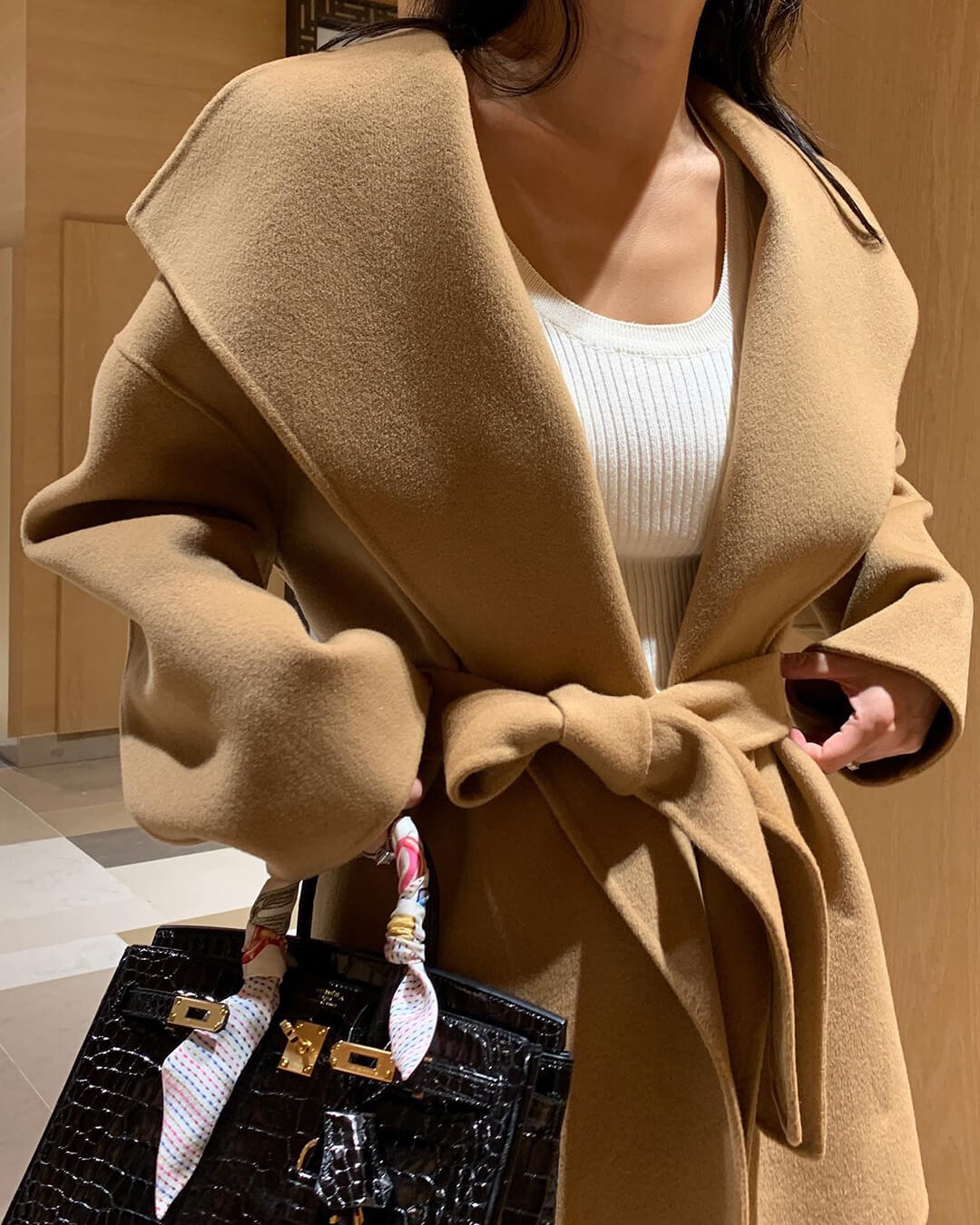 Manteau croisé ceinturé Lorelie