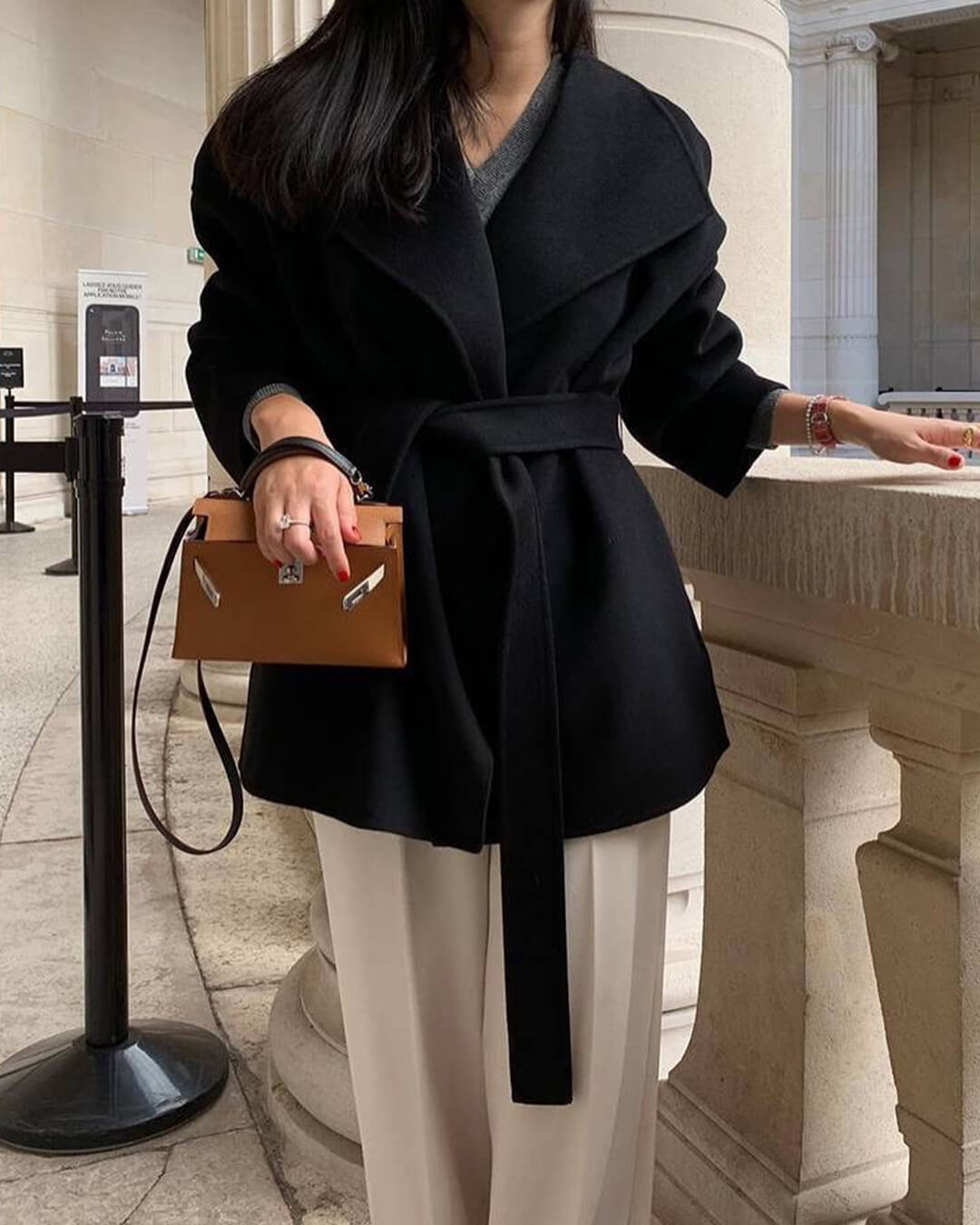 Manteau croisé ceinturé Lorelie