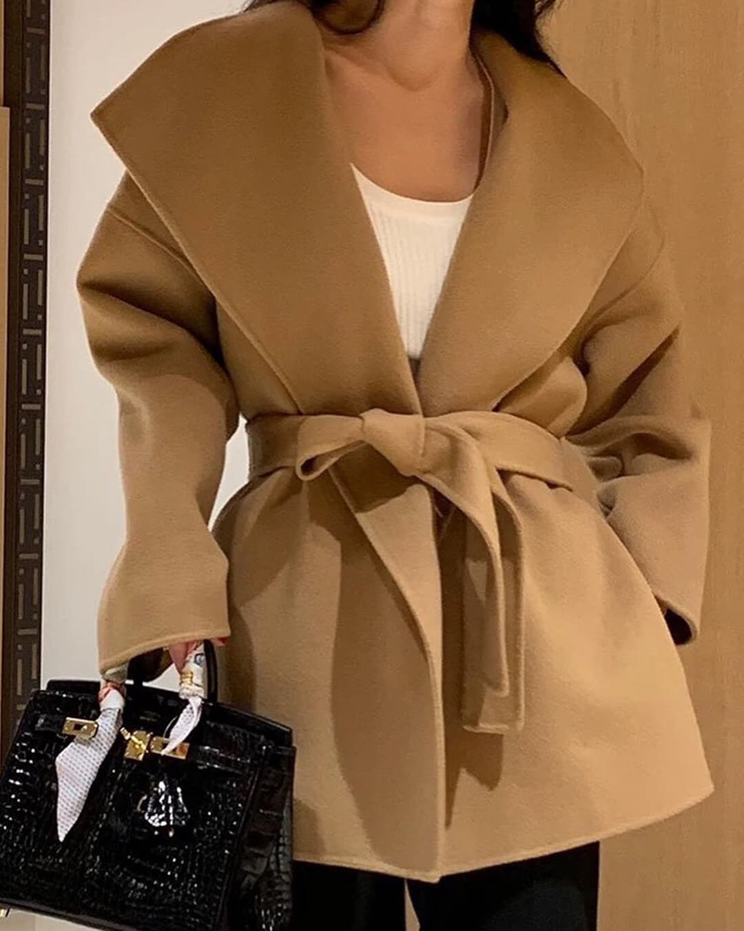 Manteau croisé ceinturé Lorelie