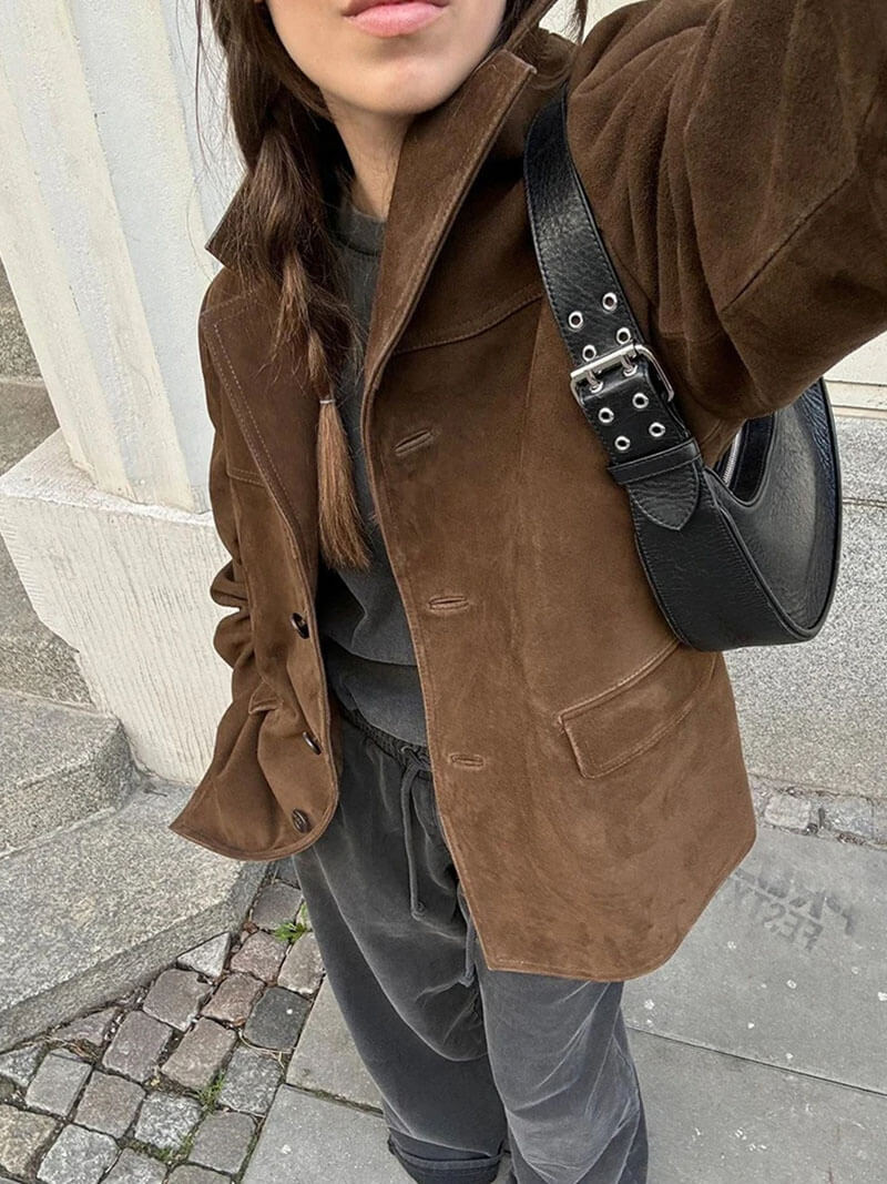 Veste Matilda en daim synthétique