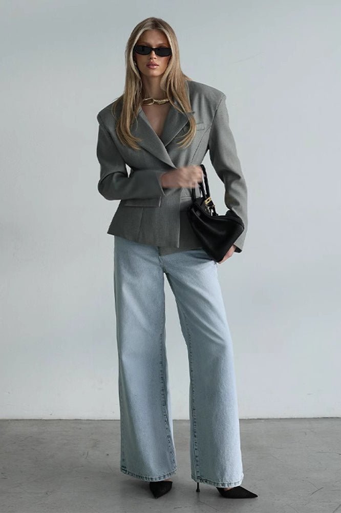 Blazer Maxine à col écharpe