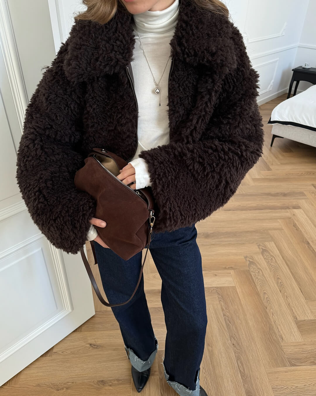 Veste teddy en fausse fourrure Porsha