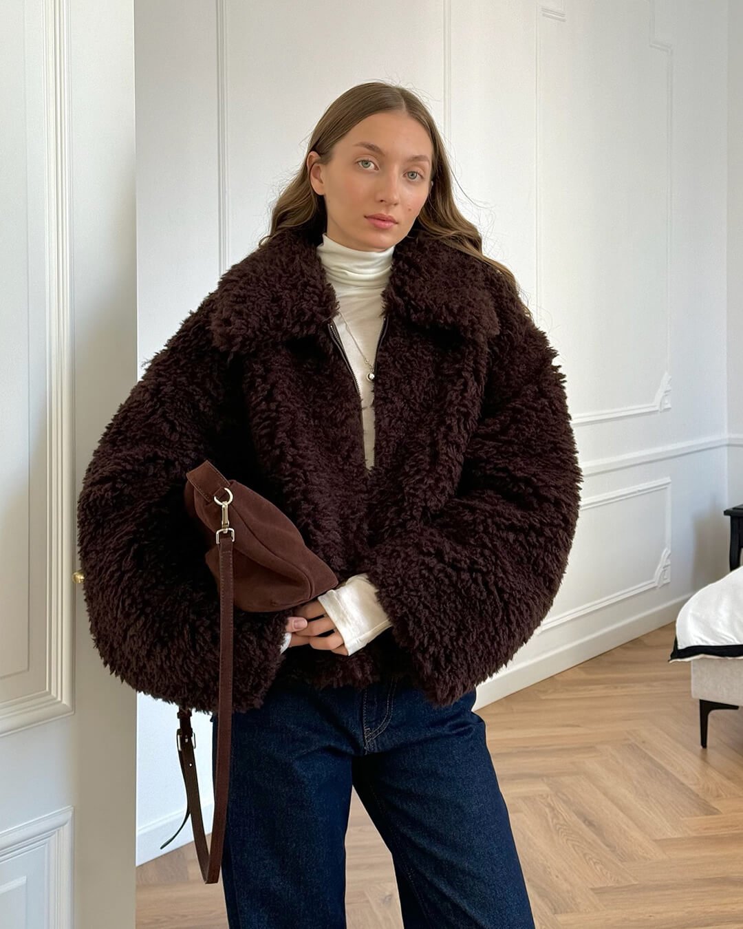 Veste teddy en fausse fourrure Porsha