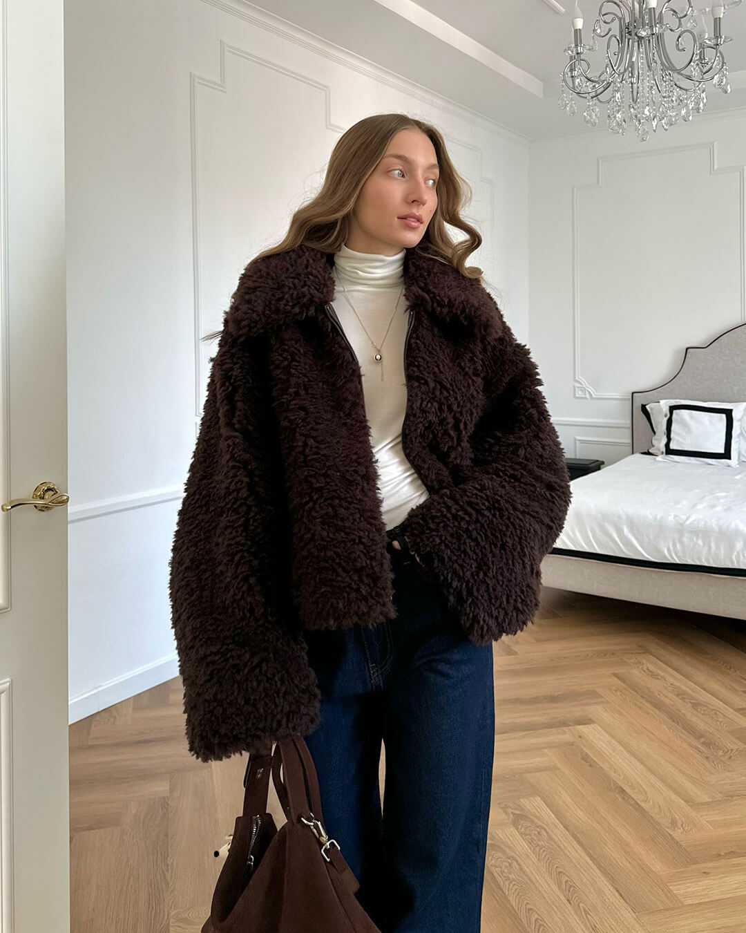 Veste teddy en fausse fourrure Porsha