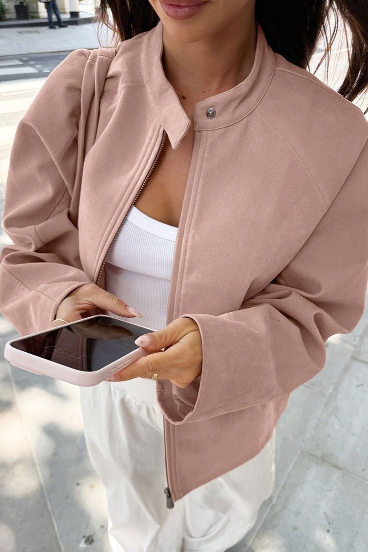 Blouson bomber en daim Queenie