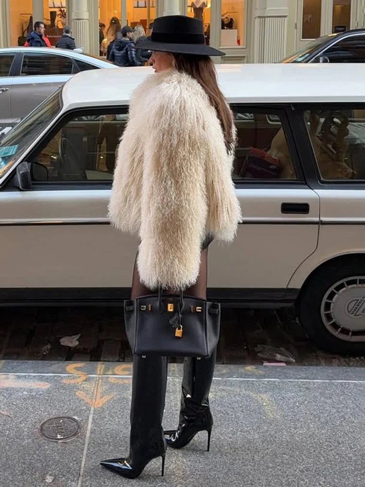 Manteau court en fausse fourrure Reese