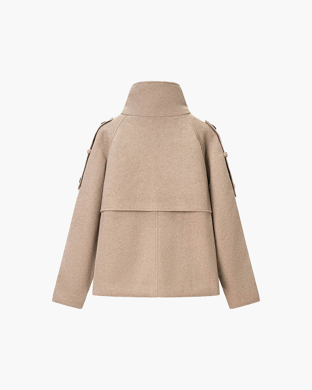 Manteau Rhea à col montant et boutonnage