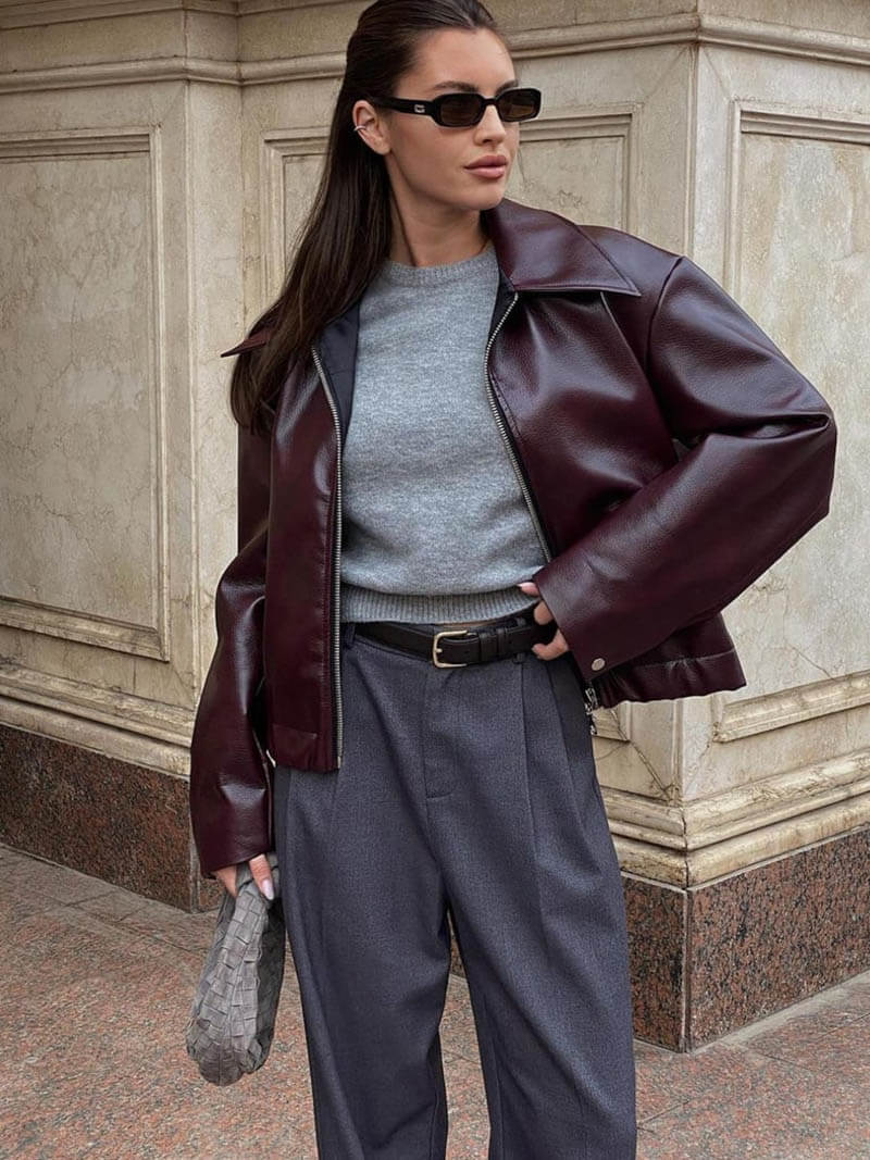Veste en cuir Romy