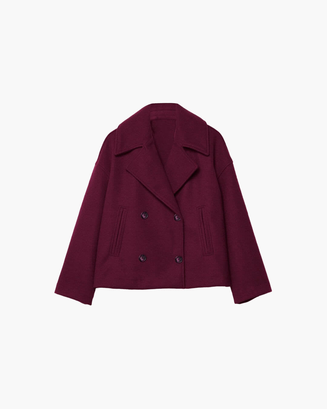 Manteau court Suzane croisé à double boutonnage