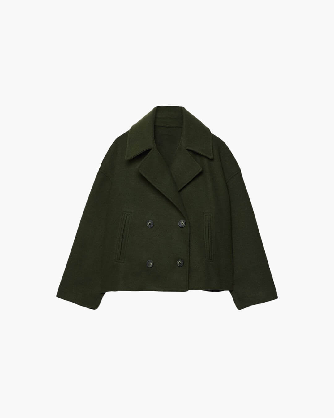 Manteau court Suzane croisé à double boutonnage