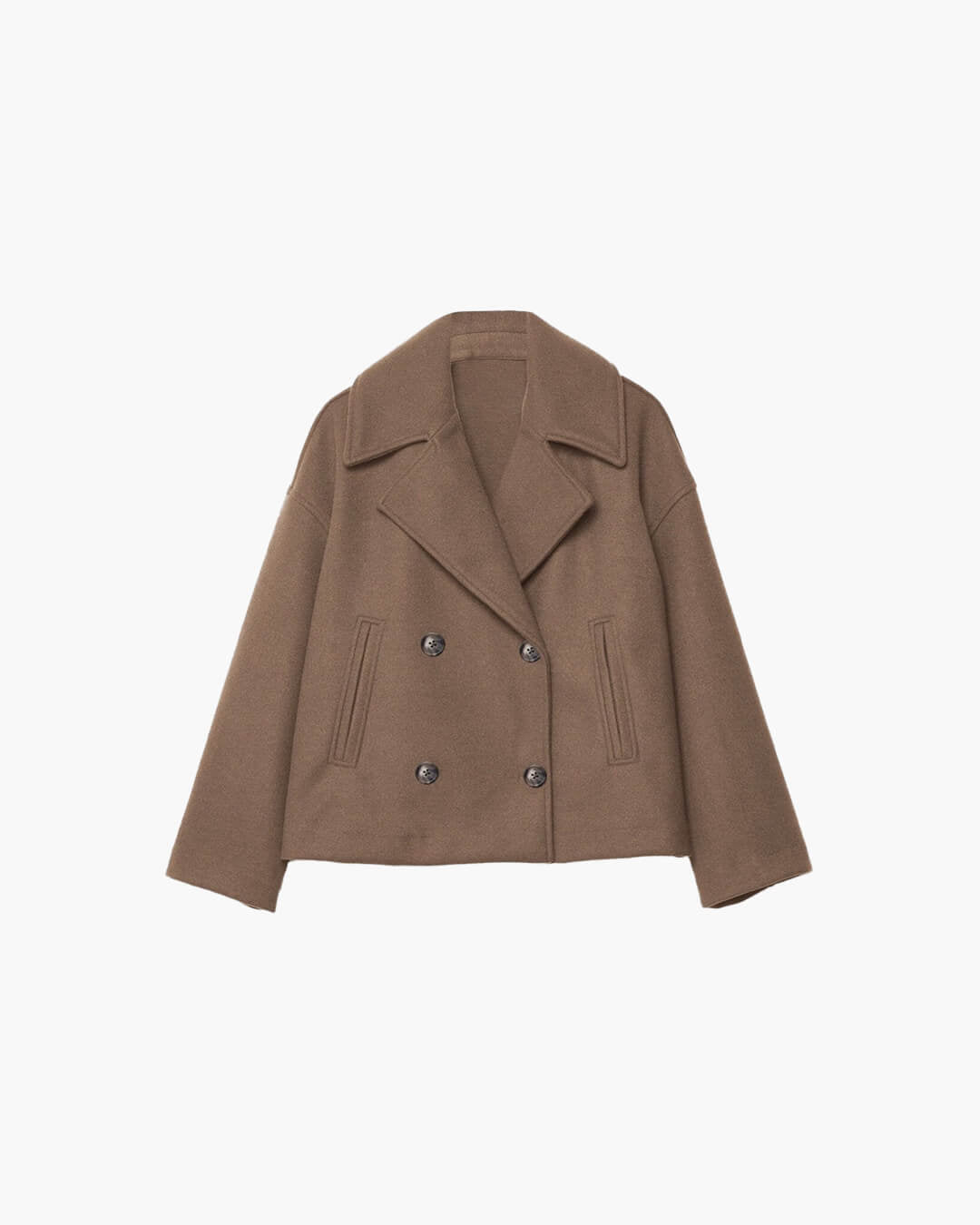 Manteau court Suzane croisé à double boutonnage