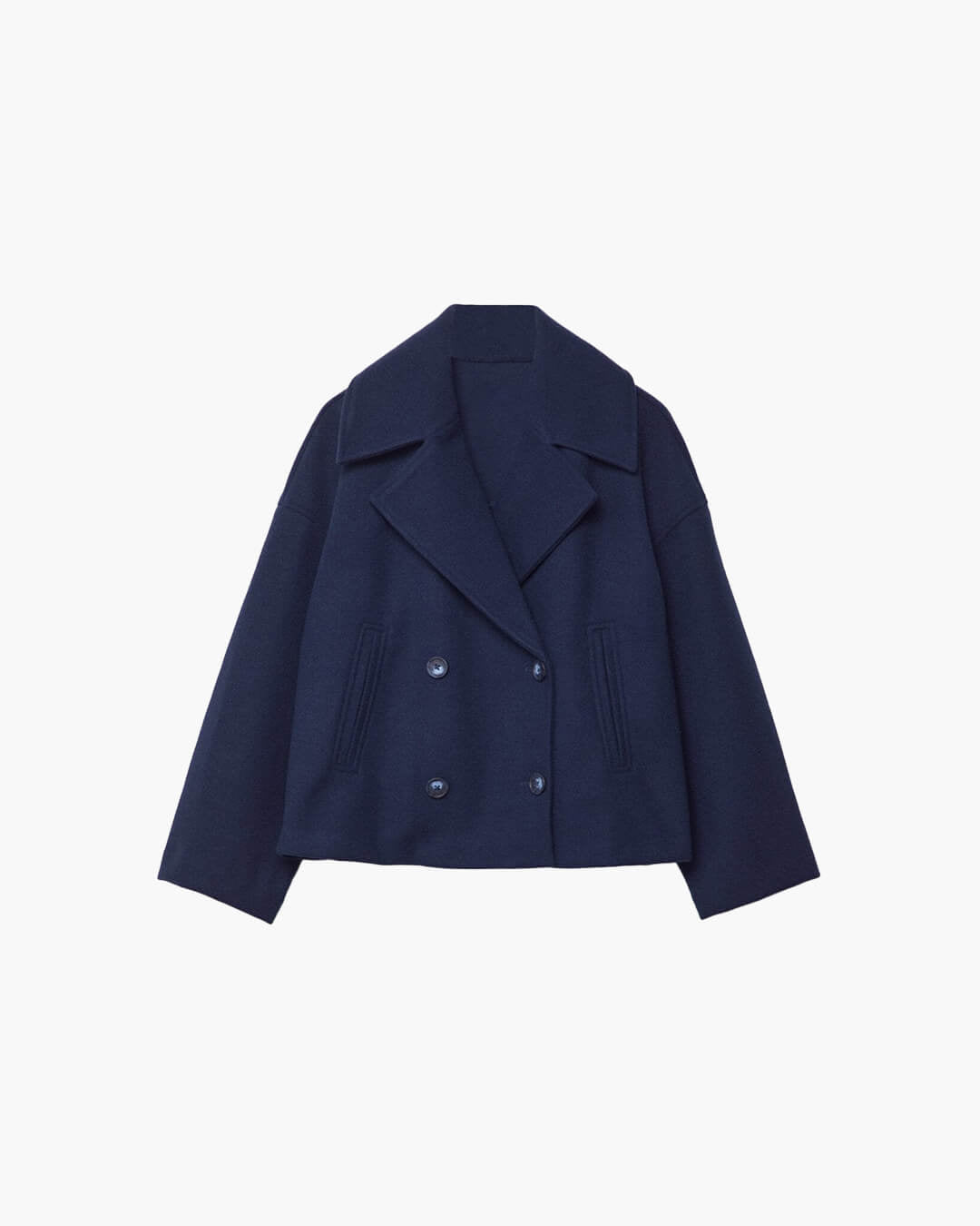 Manteau court Suzane croisé à double boutonnage