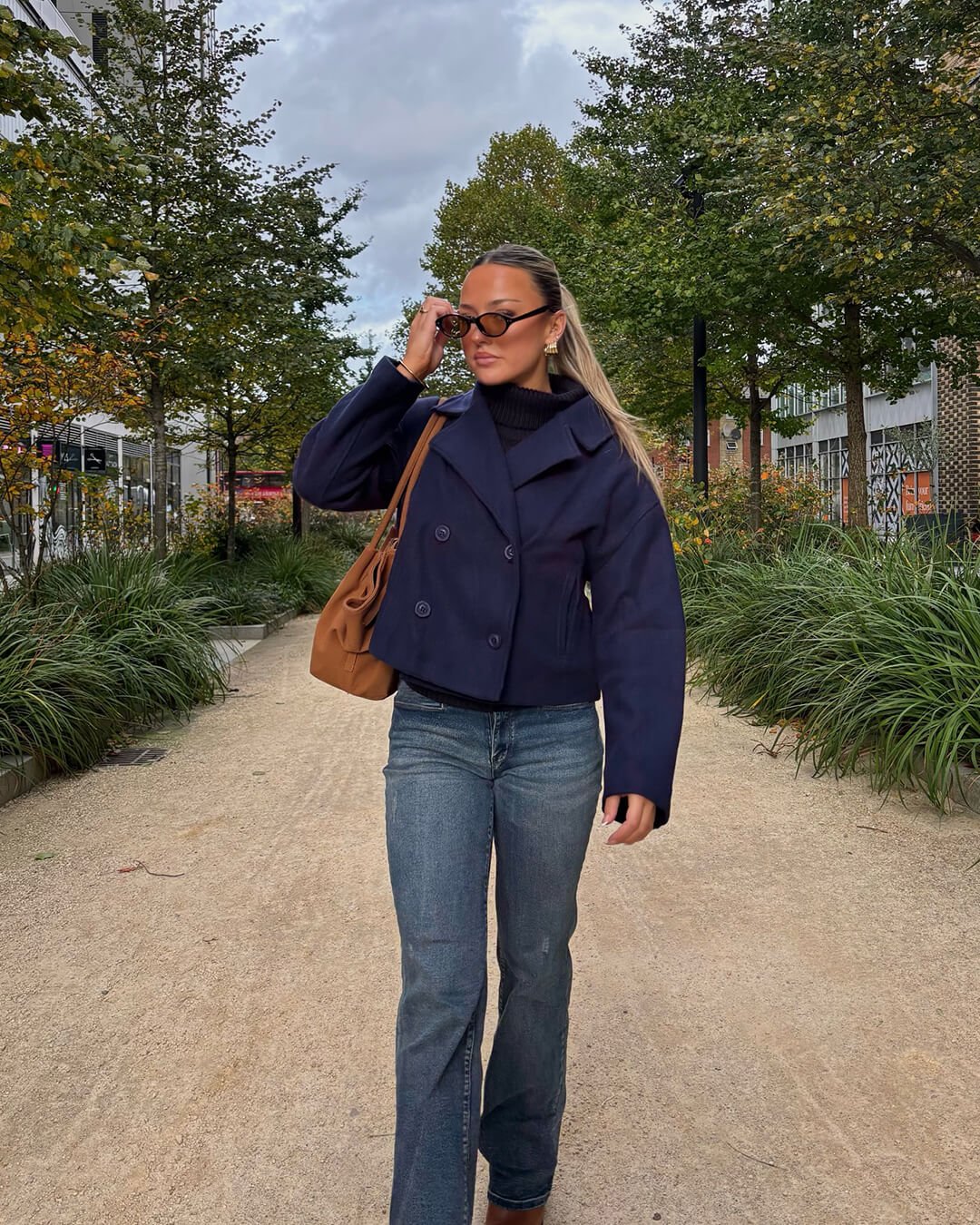 Manteau court Suzane croisé à double boutonnage