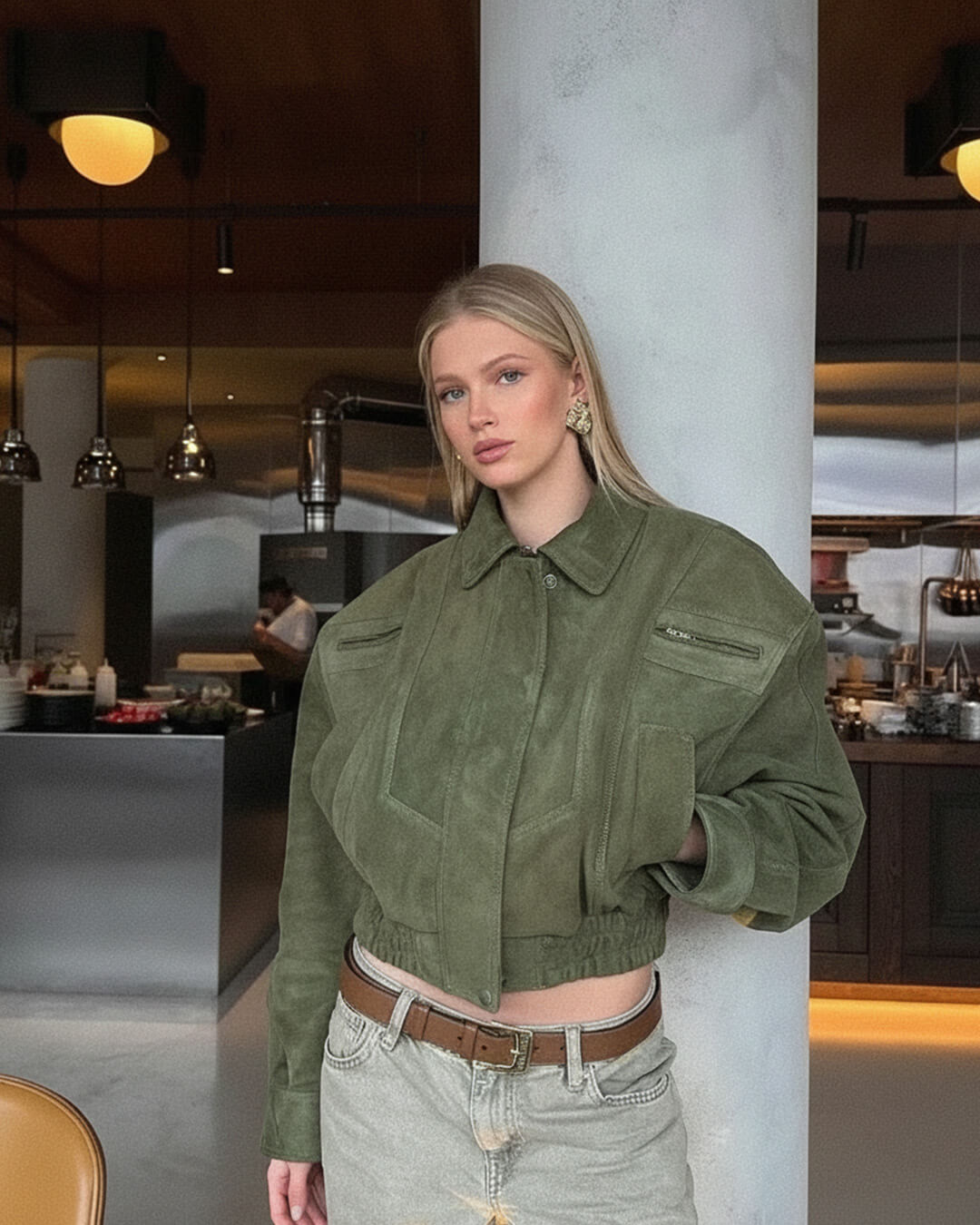 Veste Trisha en daim à revers