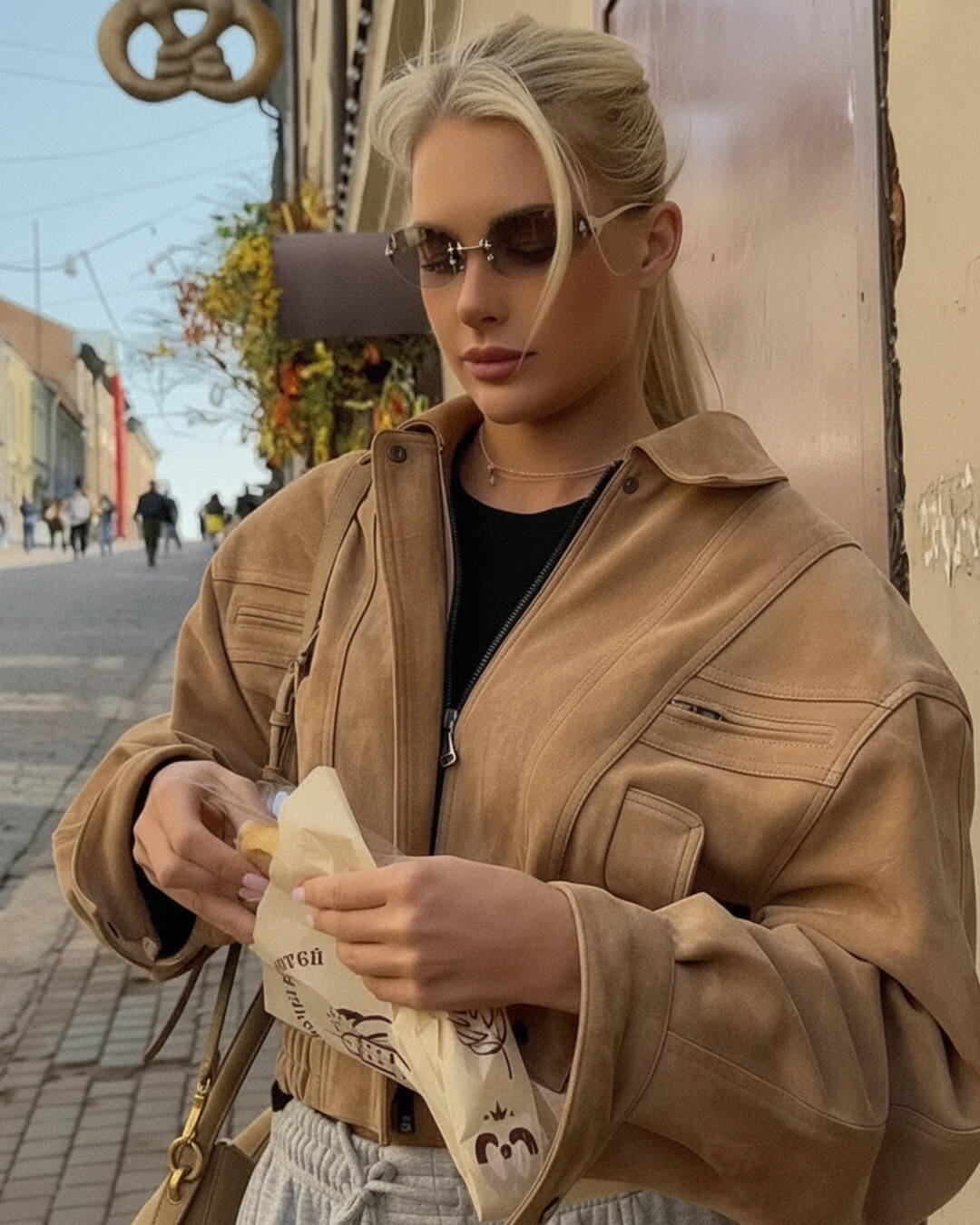 Veste Trisha en daim à revers