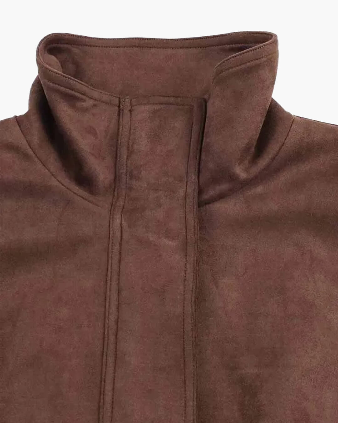 Veste en daim à col montant Viona