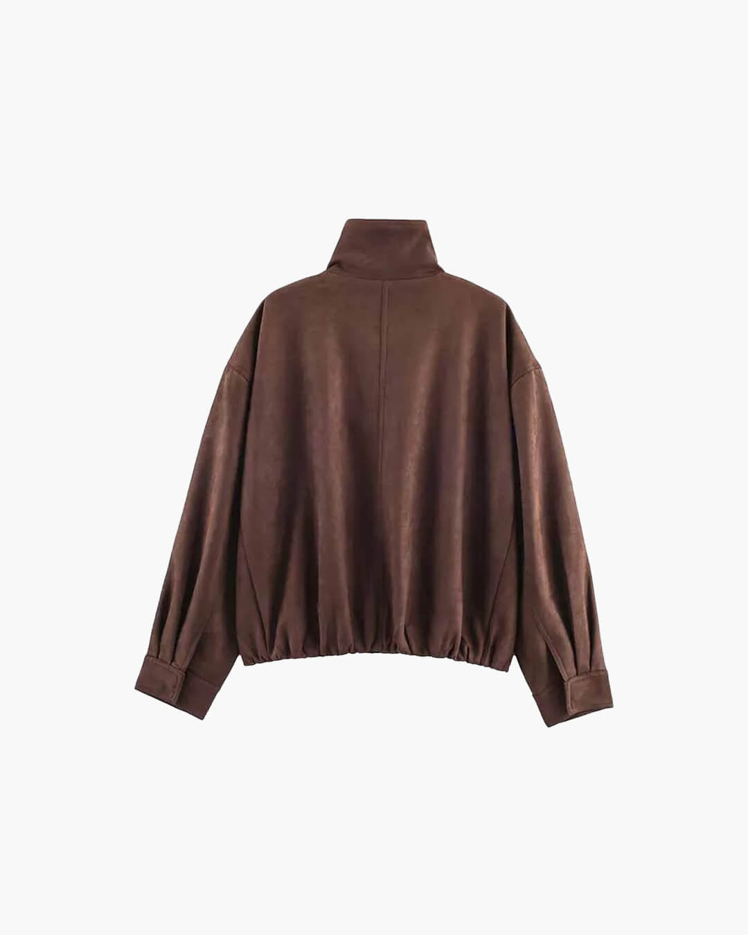 Veste en daim à col montant Viona