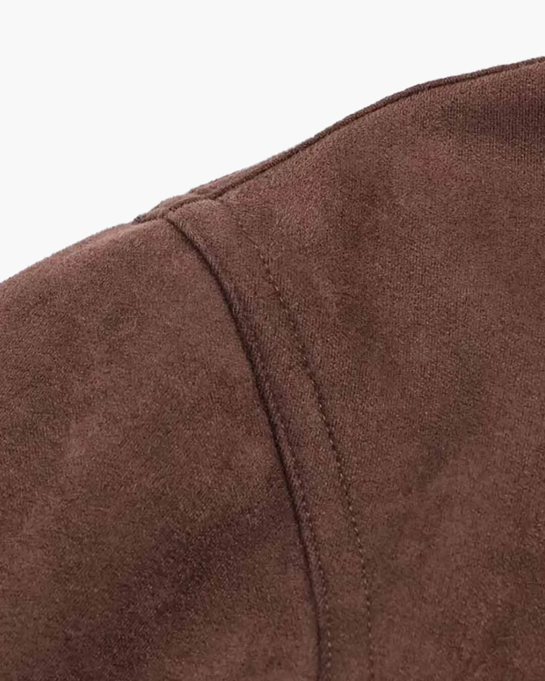 Veste en daim à col montant Viona