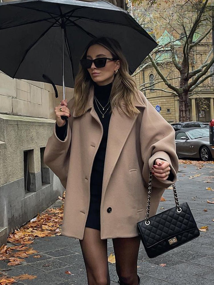 Manteau ample à col Yalena
