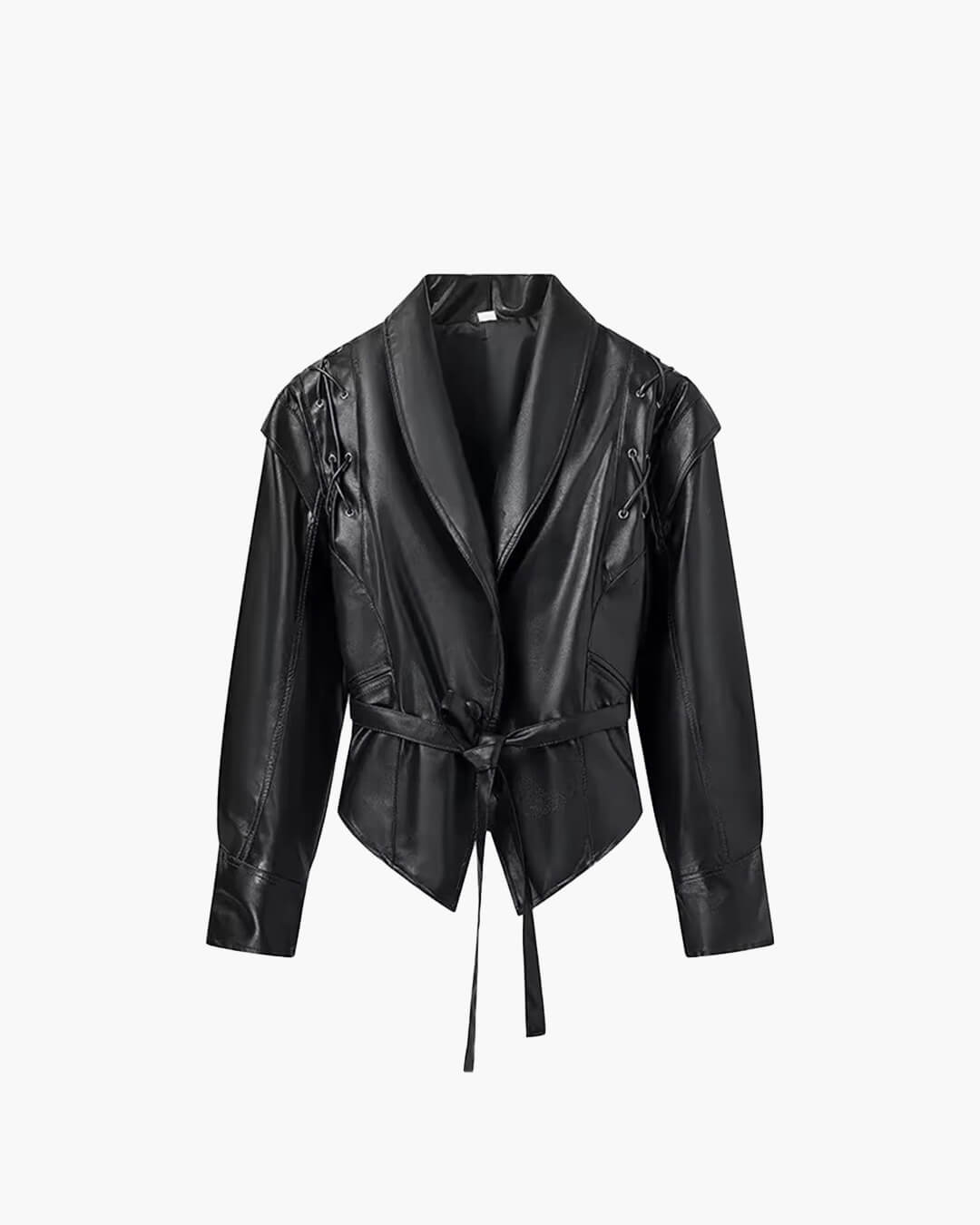 Veste en cuir style biker Zyra