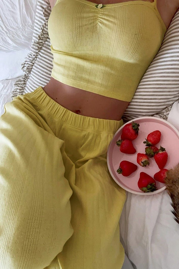 Ensemble deux pièces Celeste Soft : caraco décontracté et pantalon