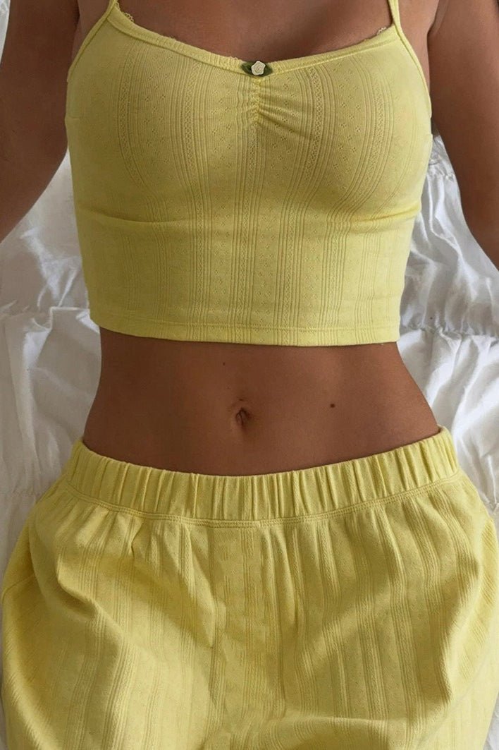 Ensemble deux pièces Celeste Soft : caraco décontracté et pantalon