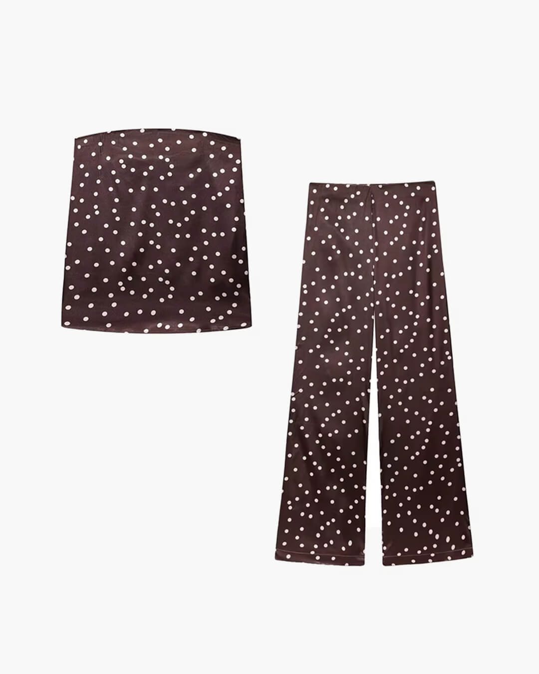 Ensemble Claudine composé d’un pantalon et d’un bandeau en satin