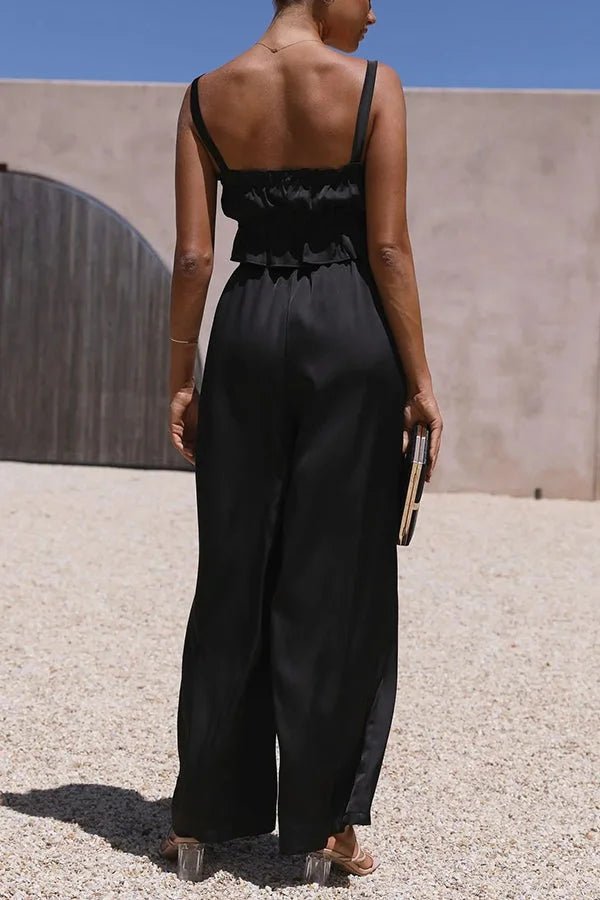 Ensemble top à volants Julianne et pantalon à taille élastique