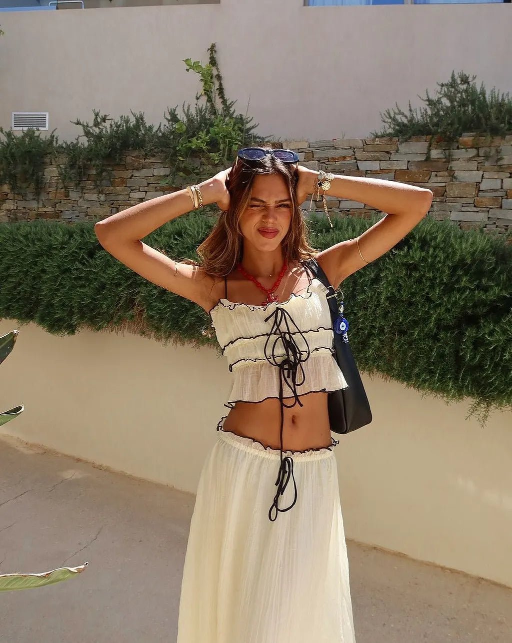 Isabel, charmant ensemble jupe et top