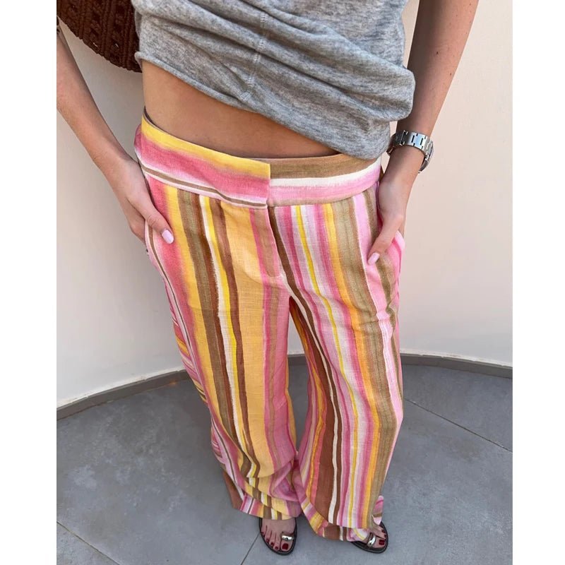 Pantalon palazzo à jambes larges Anne