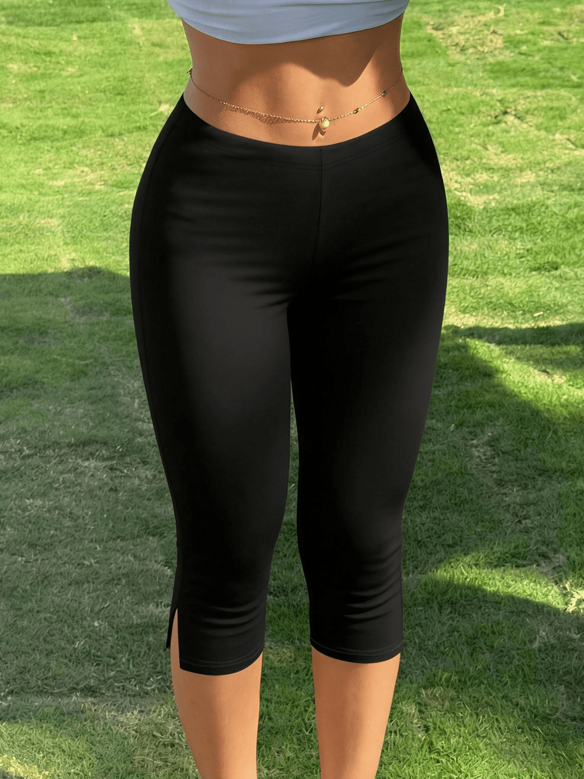 Legging capri Halia avec fente dans le bas
