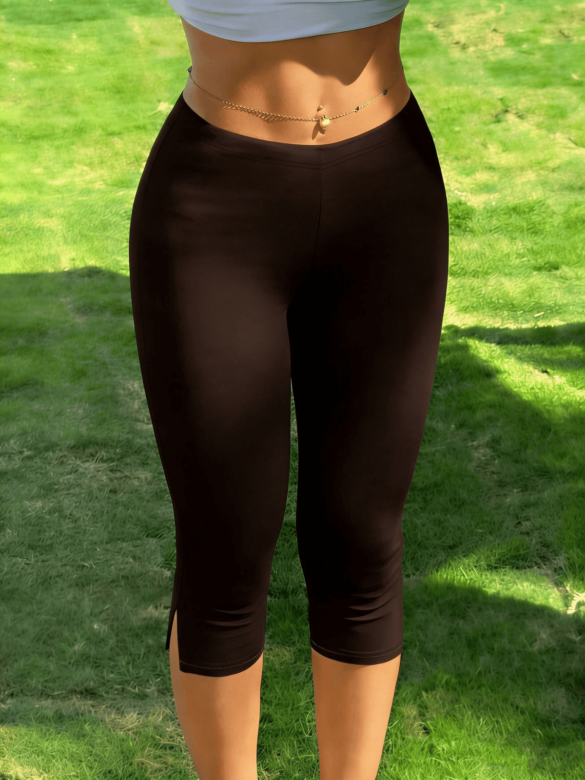 Legging capri Halia avec fente dans le bas