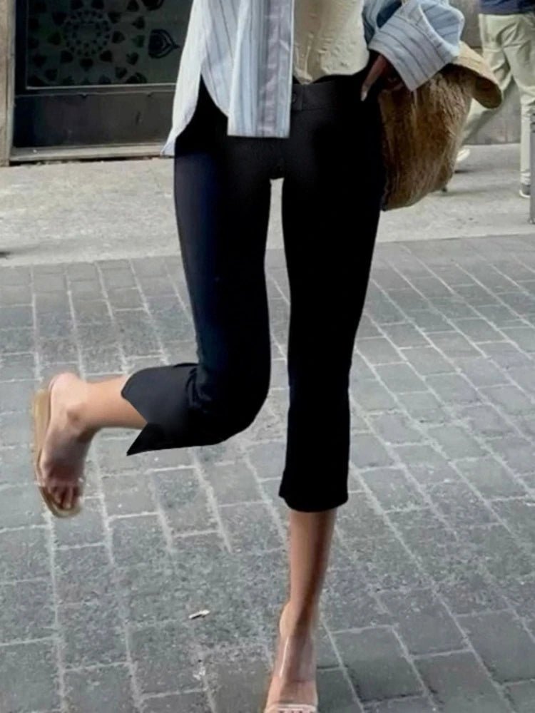 Pantalon corsaire noir Juliette