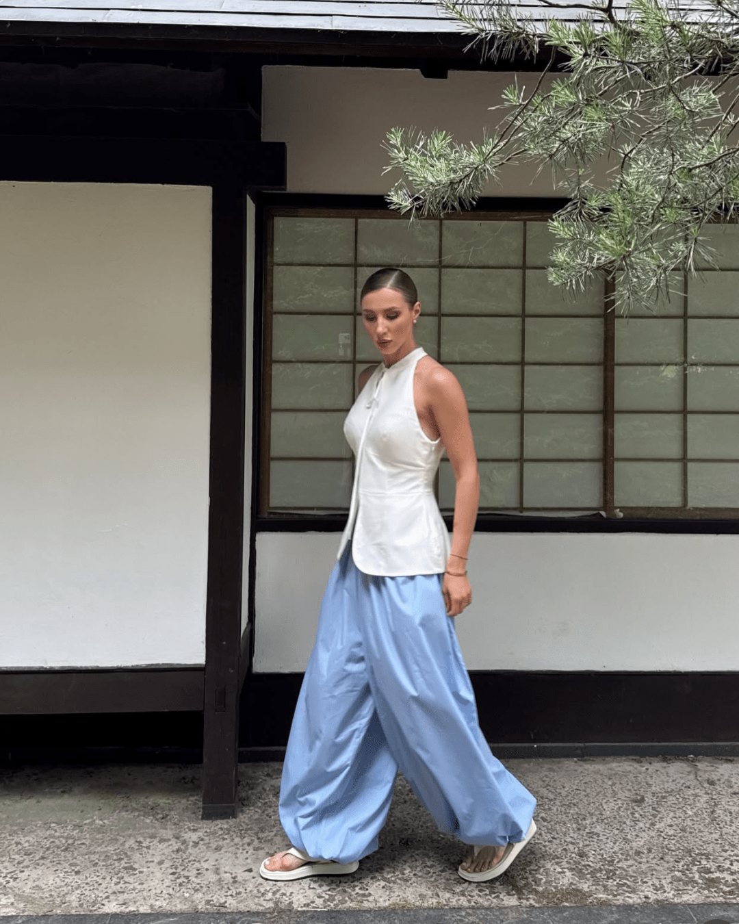 Pantalon balloon taille haute Kerry