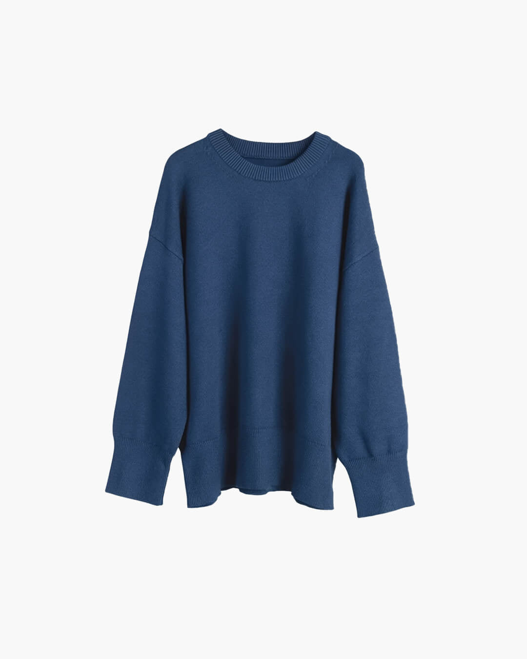 Pull en maille côtelée en georgette