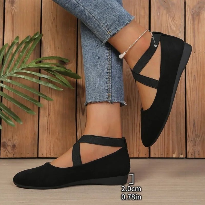 Afra ballerines à bout pointu avec brides croisées