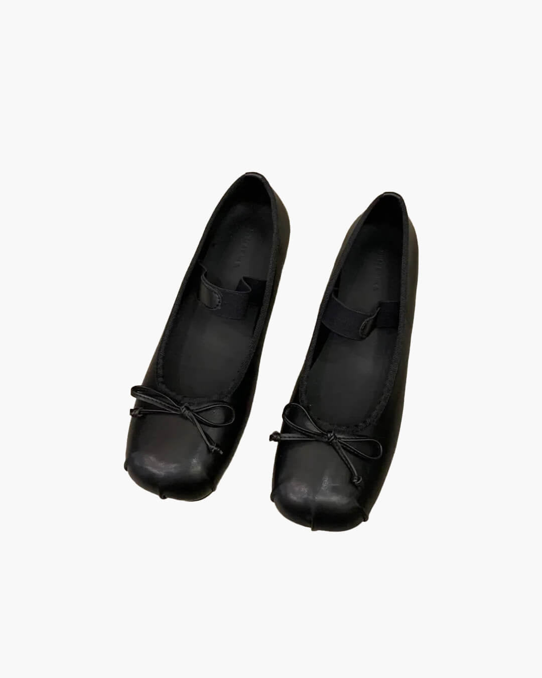 Ballerines en cuir avec nœud Angela