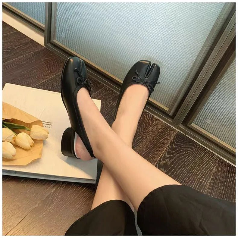 Ballerines à talons Mary Jane à bout fendu Miriam