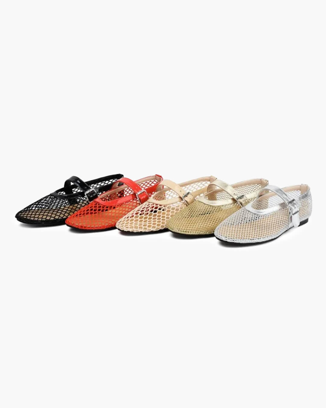 Bianca Ballerines à boucle et en résille