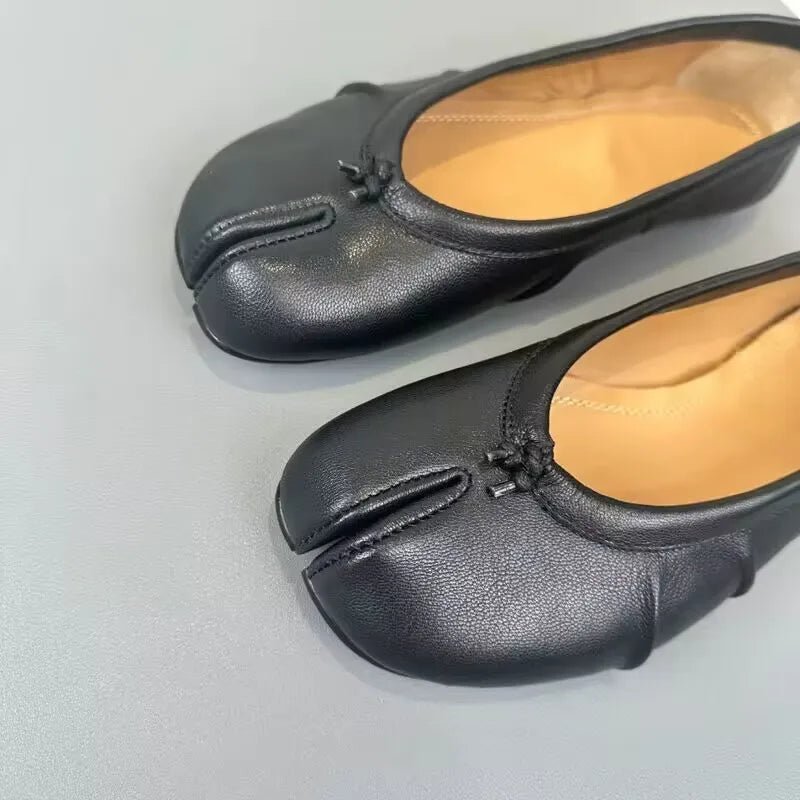 Mules Bianca en cuir à bout séparé