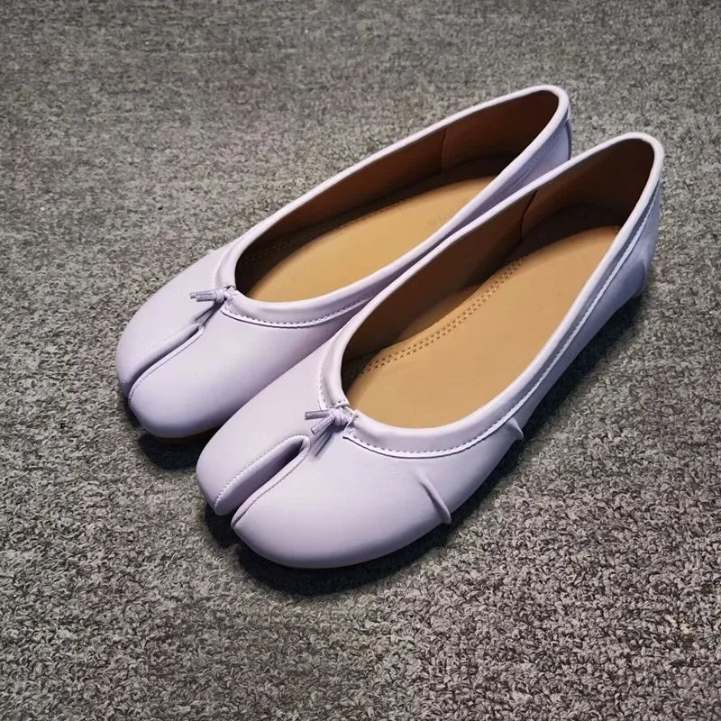 Mules Bianca en cuir à bout séparé