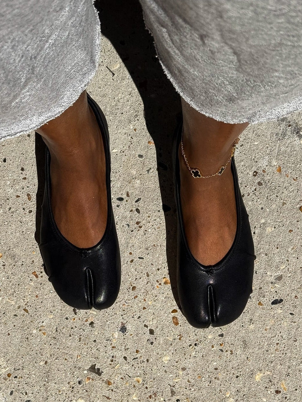 Mules Bianca en cuir à bout séparé