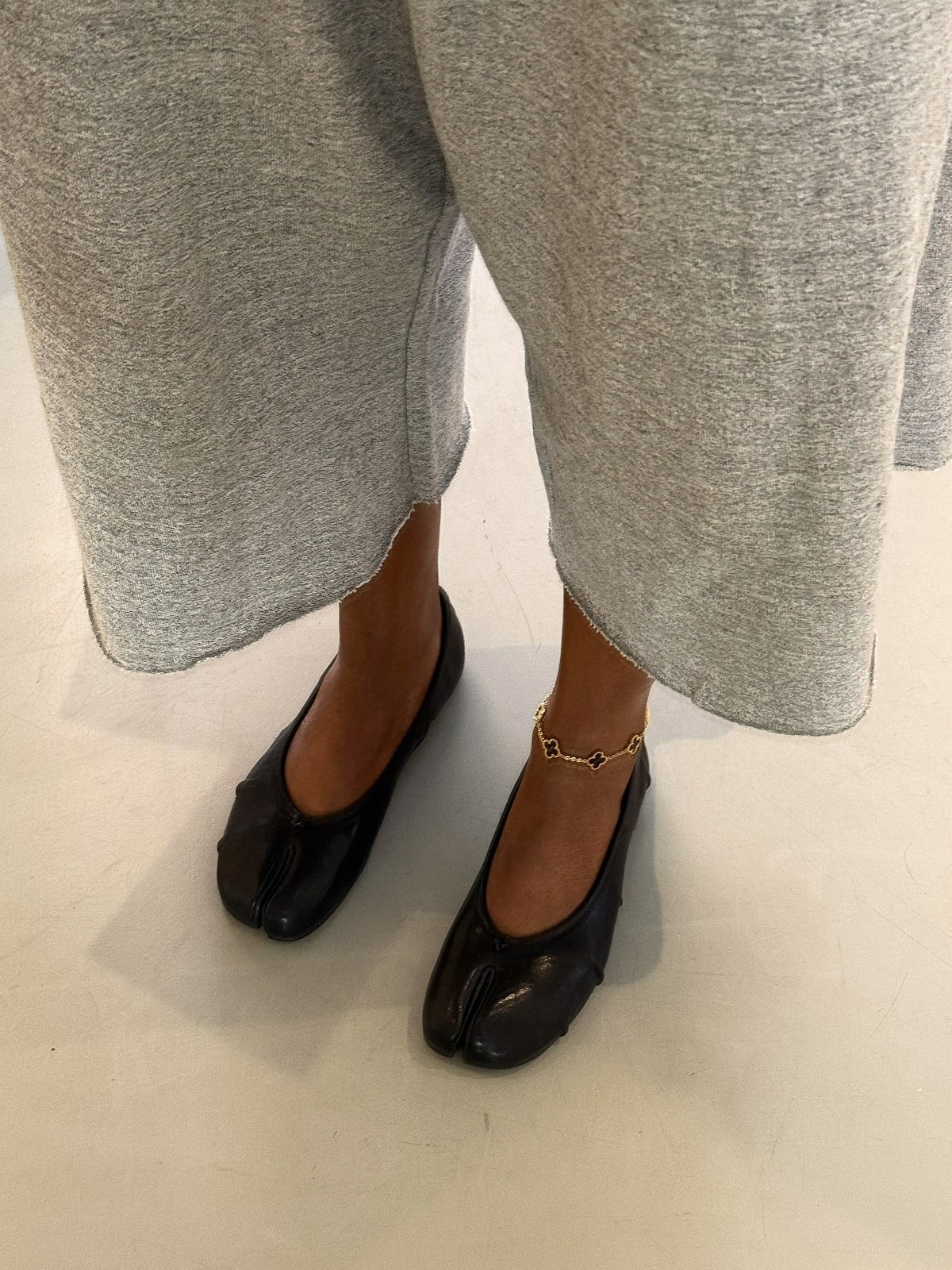 Mules Bianca en cuir à bout séparé